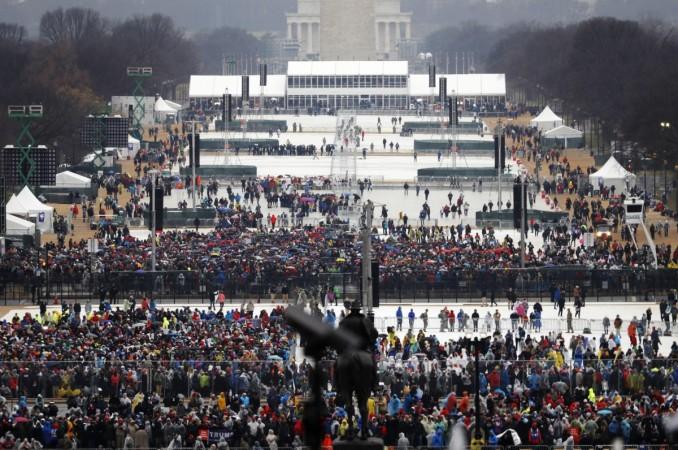 Spectators gather for the inauguration ceremonies swearing in Donald Trump as the 45th president of the United States on the West front of the U.S. Capitol in Washington Donald Trump