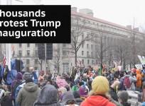Thousands protest Donald Trump inauguration on streets of Washington DC