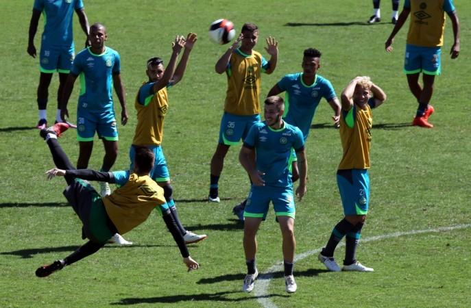 Chapecoense football team train at the Arena Conda in Chapeco, Brazil. Dated: Jan 20 chapecoense, columbia plane crash