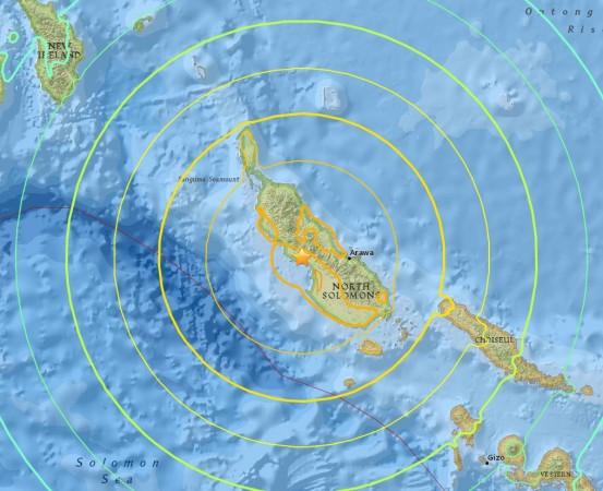 A strong earthquake hit near Arawa in Bougainville island of Papua New Guinea. Earthquake hits Papua New Guinea