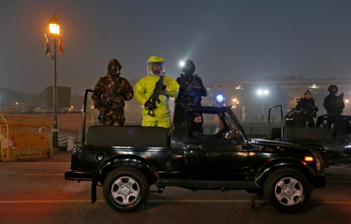 Commando's take part in a rehearsal for India's Republic Day parade in New Delhi, India. Republic Day 2017 (rehearsals)