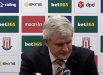 Stokes Mark Hughes criticises referee decision after Manchester United draw