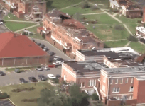 Mississippi National Guard survey damage from Hattiesburg Tornado