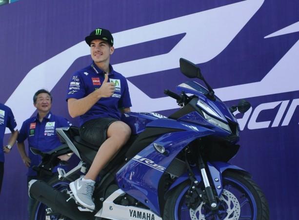 Maverick Vinales astride new Yamaha YZF-R15 Yamaha R15, Yamaha R15 V3, Yamaha R15 Version 3.0