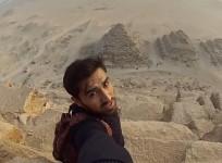 Footage of man who illegally climbed Egypts Great Pyramid of Giza