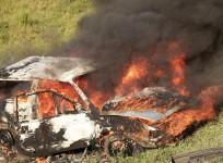 Burning car