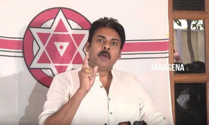 Pawan Kalyan addressing press meet Pawan Kalyan addressing press meet