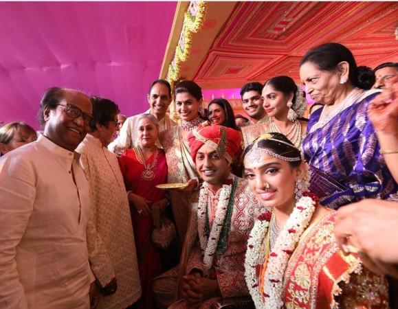 Rajinikanth, Amitabh Bachchan at T Subbarami Reddy's grandson's wedding Rajinikanth, Amitabh Bachchan at T Subbarami Reddy's grandson's wedding