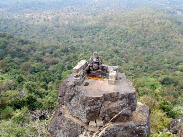 1,000-year-old Ganesha idol atop Dholkal mountain in Chattisgarh. 1,000-year-old Ganesha idol atop Dholkal mountain