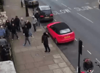Belgravia squatters attacked with missiles in luxury building
