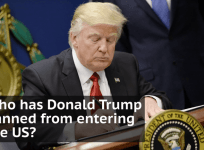 Who has Donald Trump banned from entering the US?