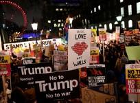 Thousands protest outside Downing Street against Donald Trumps travel ban