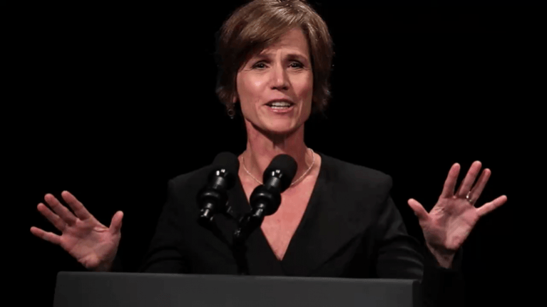 Trump fired Sally Yates when she refused to accept his travel ban on Muslim in 2017. Donald Trump fires acting US Attorney General Sally Yates