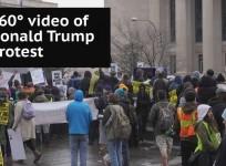 Donald Trump inauguration protest - 360° video