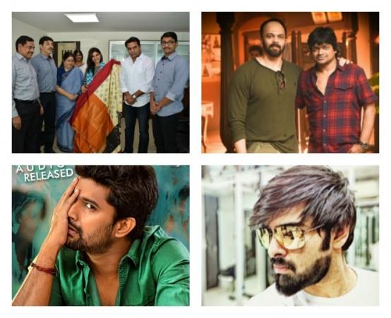 (Clockwise) Samantha and KTR, Rohith Shetty and Harish Shankar, Nani, Ram Samantha and KTR, Rohith Shetty and Harish Shankar, Nani, Ram