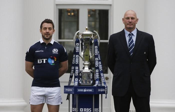 Scotland captain Greig Laidlaw and head coach Vern Cotter Greig Laidlaw, Vern Cotter, Scotland, Ireland, Six Nations