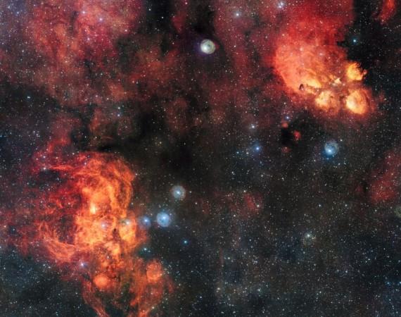 ESO releases the latest and largest image of the nebulae of around 2 billion pixels. Celestial Cat, Cosmic Lobster, nebula, ESO