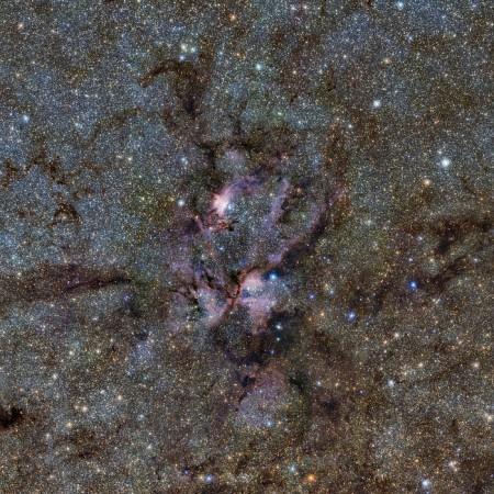 This image from ESO's VISTA telescope captures the Lobster nebula Lobster nebula