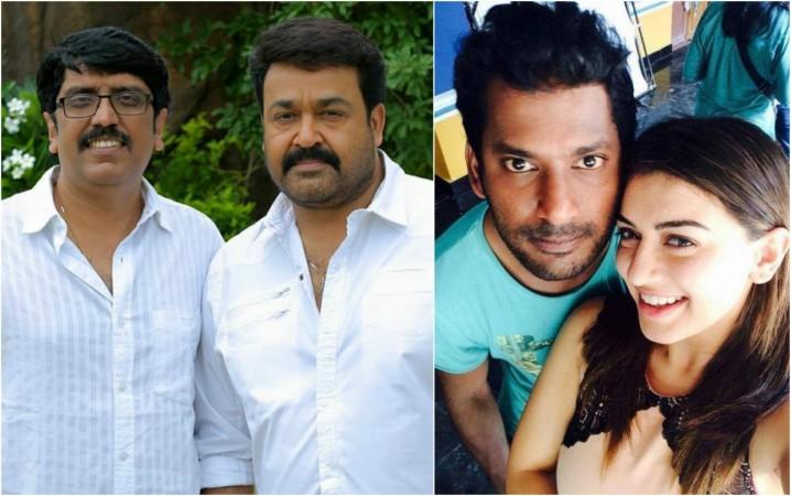 Mohanlal, Hansika Motwani and Vishal to star in B Unnikrishnan's upcoming movie. Mohanlal, B Unnikrishnan, Hansika Motwani, Vishal
