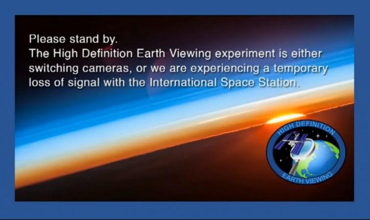 This message was displayed after NASA's ISS signal was dropped when a UFO was captured in the footage. nasa, ISS, UFO,space