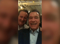 David Cameron tells Arnold Schwarzenegger: Ill be back