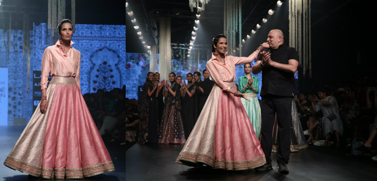 Padma Lakshmi walk for Tarun Tahiliani at Lakme Fashion Week 2017 day 4 Lakme Fashion Week 2017