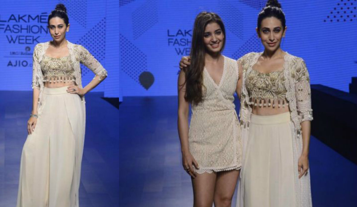 Karisma Kapoor walk for Sonal Verma at Lakme Fashion Week 2017 day 4 Lakme Fashion Week 2017