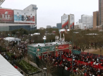 NFL fans gather ahead of Super Bowl 51 kick-off