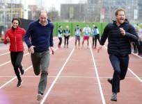William, Kate and Harry compete in relay race for mental health campaign