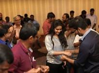 Vijay presents a gold bracelet to Keerthy Suresh