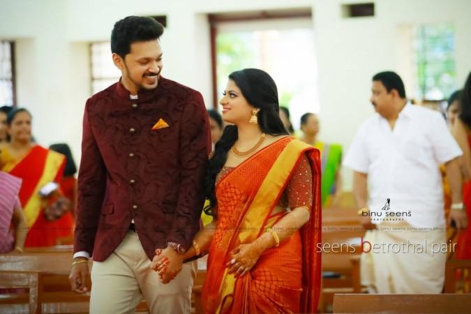 Lalu Alex's son Ben gets married to Meenu Cyril. Ben Lalu Alex, Meenu Cyril, Lalu Alex son weddi