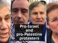 Pro-Israel and pro-Palestine protesters demonstrate outside Downing Street