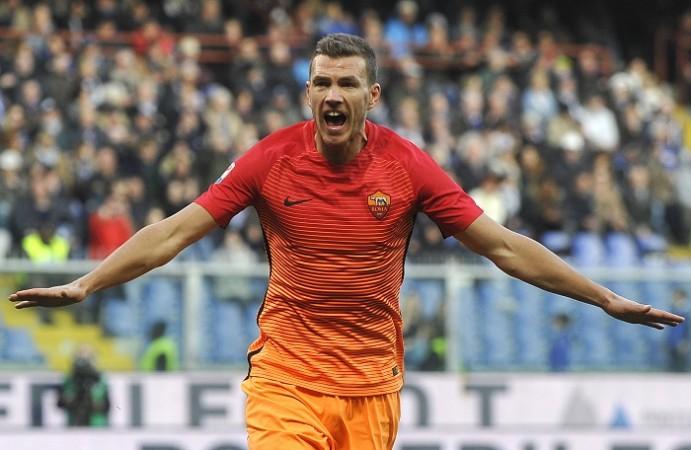 Edin Dzeko. Edin Dzeko, Roma, Roma vs Fiorentina, Serie A football,