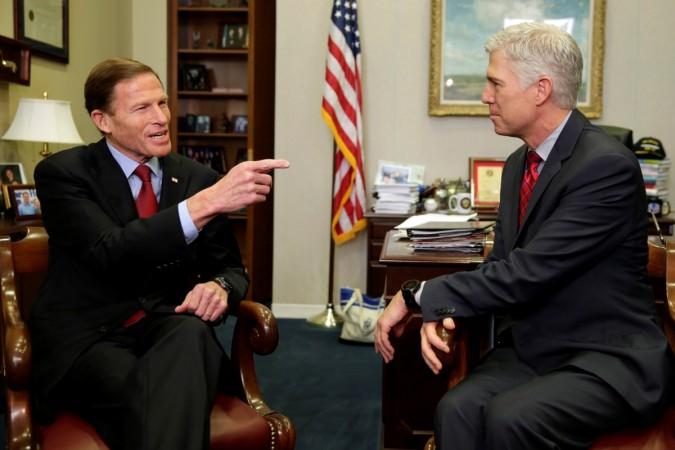 Supreme Court nominee Judge Neil Gorsuch, Senator Richard Blumenthal, donald trump