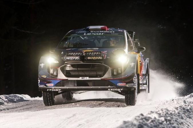 Sebastien Ogier's car at FIA World Rally Championship WRC Rally Sweden