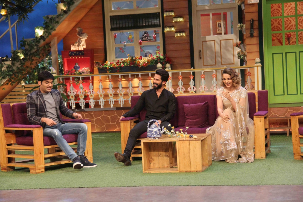Kangana Ranaut, Shahid Kapoor on The Kapil Sharma Show Kangana Ranaut, Shahid Kapoor, Rangoon, The Kapil Sharma Show