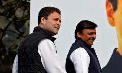 Congress Vice-President Rahul Gandhi and Samajwadi Party (SP) president and Uttar Pradesh Chief Minister Akhilesh Yadav