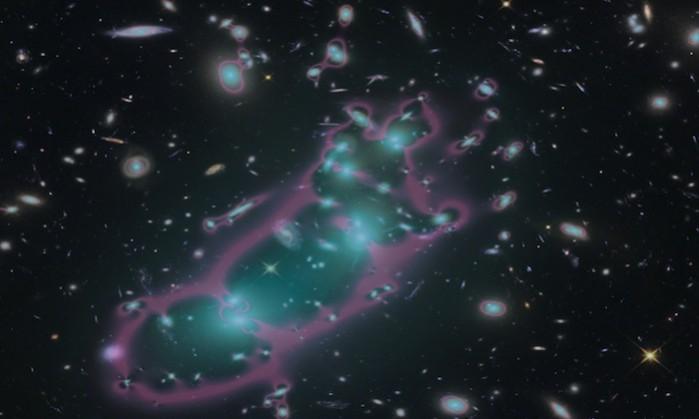 A Hubble Space Telescope view of the galaxy cluster Abell 2744. galaxy, space, discovery, Abell 2744,