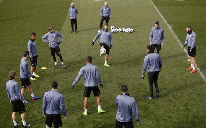 Real Madrid players in training. Real Madrid, Champions League, Prequarters, Cristiano Ronaldo, Real Madrid vs Napoli