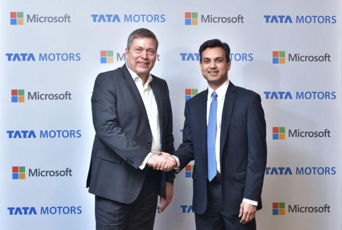 Guenter Butschek, CEO & MD, Tata Motors with Anant Maheshwari, President, Microsoft India Tata Motors Microsoft
