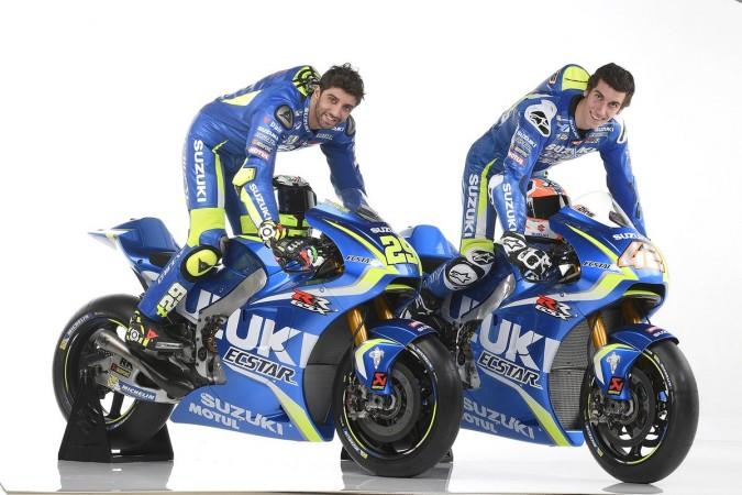 Andrea Iannone (L), Alex Rins (R) Team Suzuki Ecstar