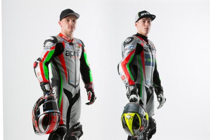Sam Lowes (L), Aleix Espargaro (R) Aprilia Racing Team Gresini