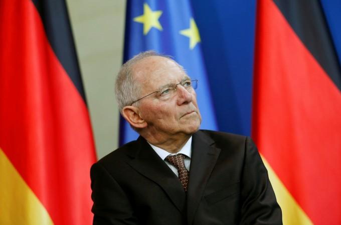 German Finance Minister Wolfgang Schaeuble attends a presentation of a newly designed 2-Euro coin at the Chancellery in Berlin, Germany February 10, 2017. Wolfgang Schaeuble, grexit, brexit, greece economic reforms