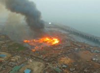 Massive fire destroys dozens of homes in Lagos