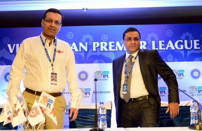 Sanjiv Goenka, owner of IPL team Rising Pune Supergiants during the players auction at the Indian Premier League (IPL) in Bengaluru on Feb. 20, 2017. sanjiv goenka, ipl 2017 auction, rps, rising pune supergiants owner goenka, rp-sanjiv goenka group, cesc share price, saregama share price, isl club owner sanjiv goenka