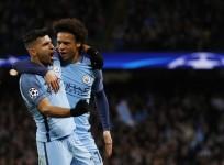 Sergio Aguero, Leroy Sane, Manchester City, Monaco, UCL first leg