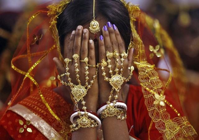 An Indian bride waiting to take vows An Indian bride