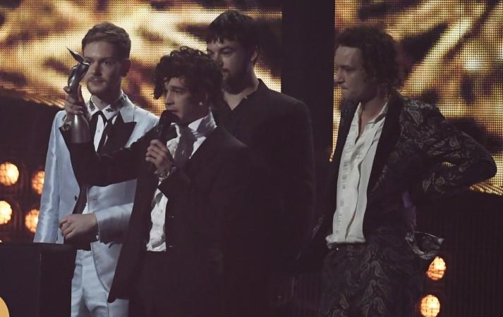 The 1975 accept the award for Best British Group at the Brit Awards Brit Awards 2017