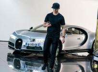 Christiano Ronaldo with Bugatti Chiron