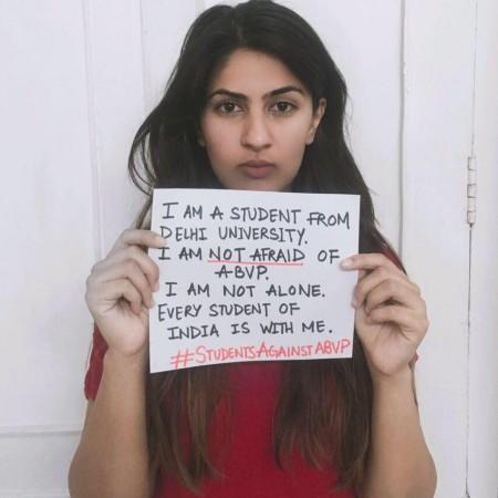 Gurmehar Kaur Ramjas Protest